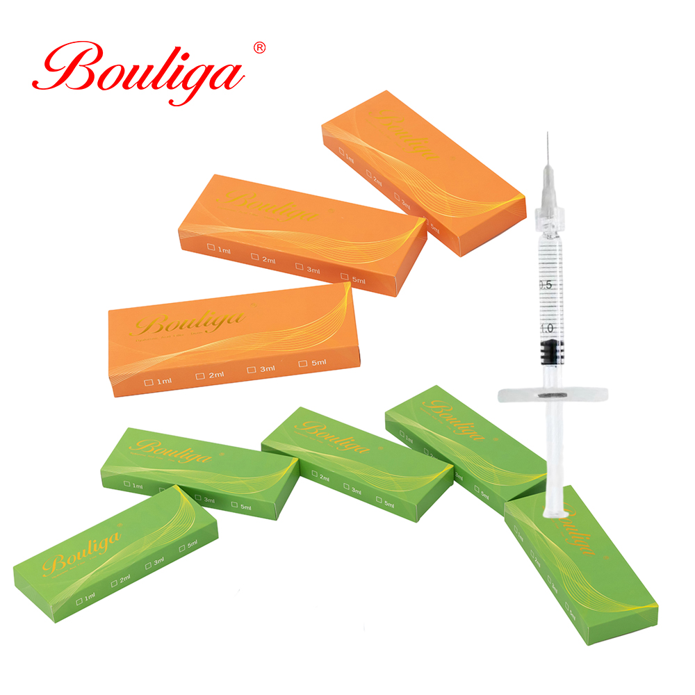 Bouliga 2ml Volumen Relleno de ácido hialurónico 100% puro para arrugas y pliegues faciales